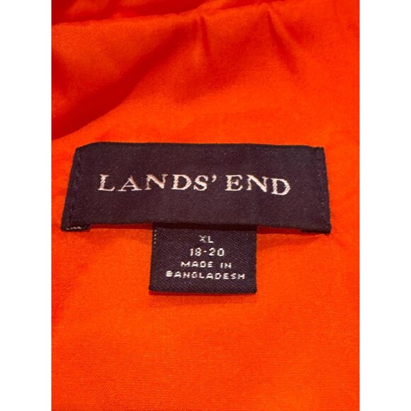 Lands’ End Women’s XL Quilted Jacket – Pumpkin Orange Thermolite Insulation - Picture 3 of 8